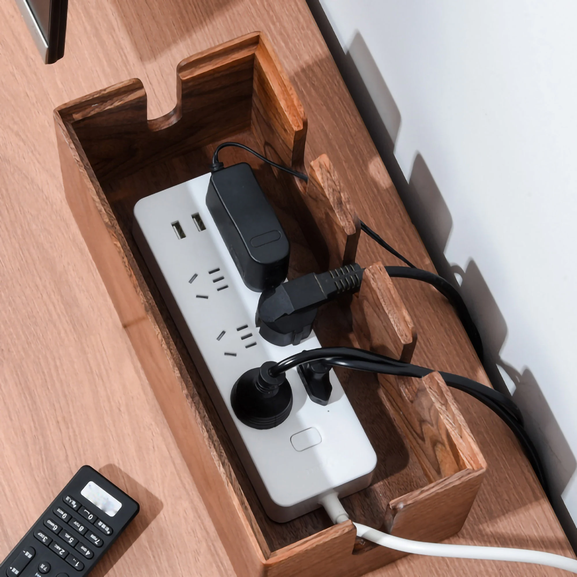 Handcrafted Wooden Cable Management Box