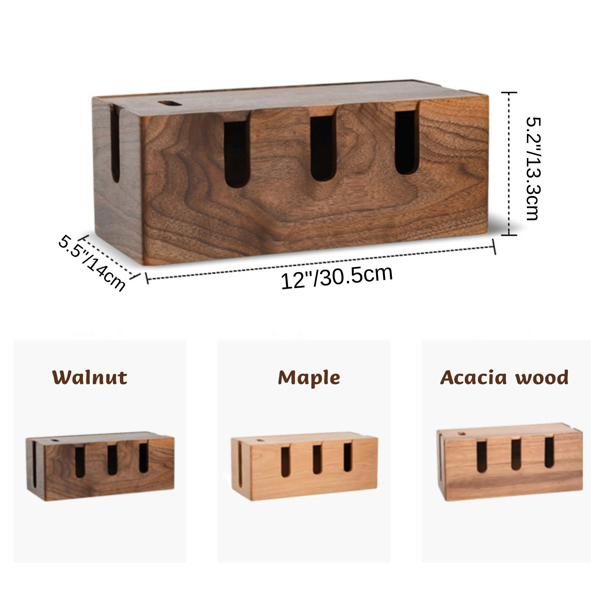 Handcrafted Wooden Cable Management Box